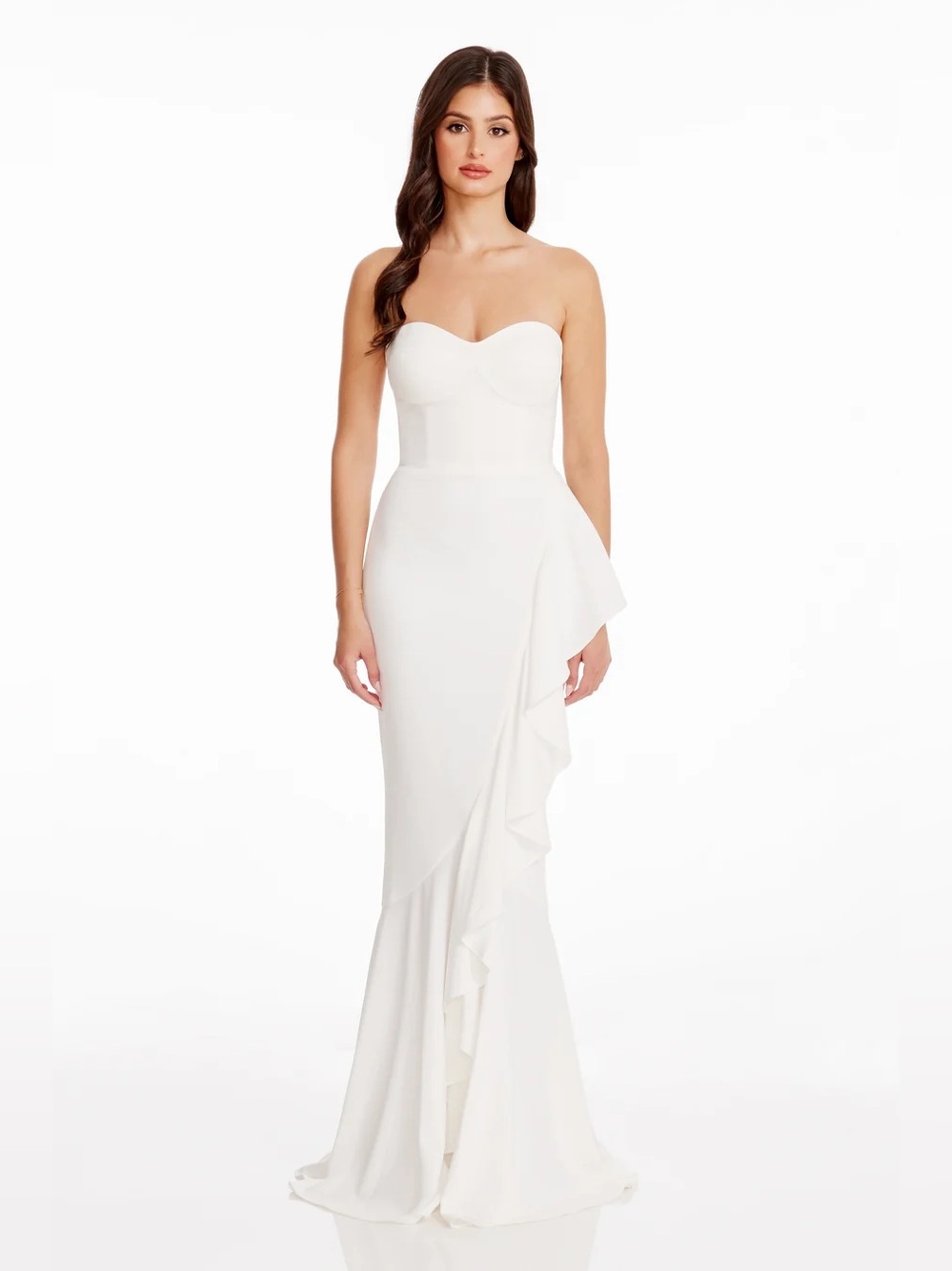 Dress The Population‎ Paris Gown
Dress Size Medium White Strapless